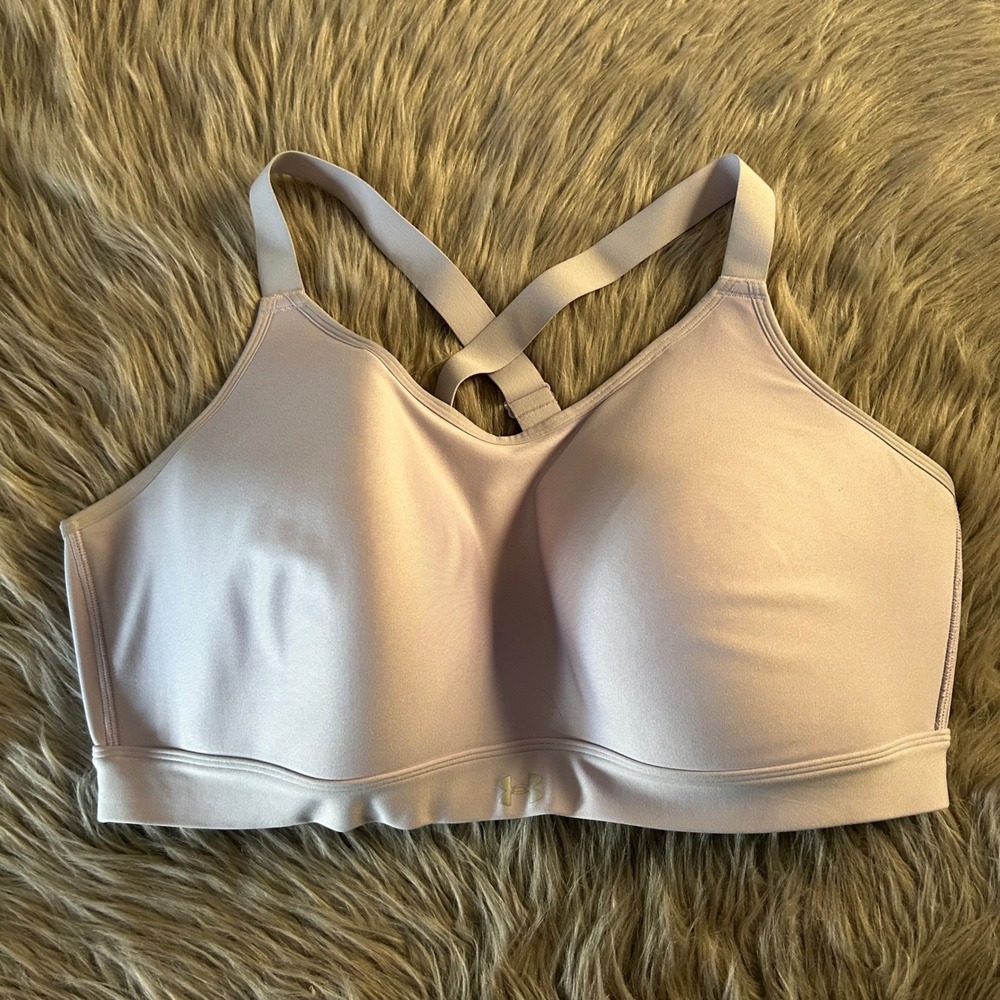 Under Armour‎ Fitted Wireless Sports Bra Womens Size 3X Purple Back Closure